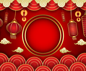 中国新年灯笼背景