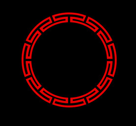 圆形花纹回字纹