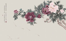手绘牡丹