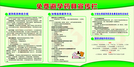 免费避孕药具宣传栏