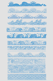 AI矢量浪花波浪