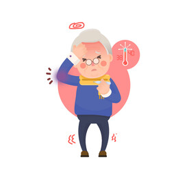 发烧感冒老年人单层免抠素材