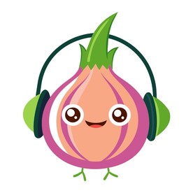 戴耳机听音乐的洋葱