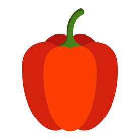 拟真插画风格的甜椒
