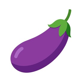 拟真插画风格的茄子