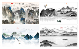 水墨山水画