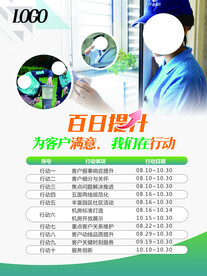 百日行动 物业海报