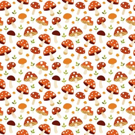  多种蘑菇 无缝拼接背景图背景