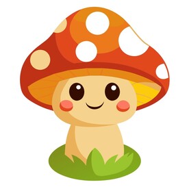 漫画风格的蘑菇