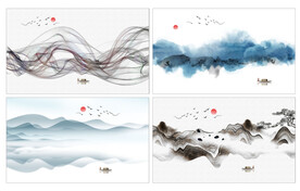 水墨山水画