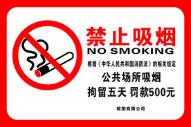 禁止吸烟提示牌