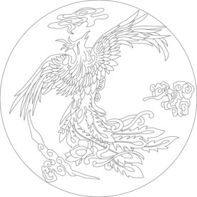凤凰雕刻图案