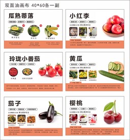 超市店教水果海报吊旗