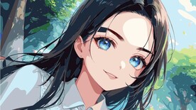 美少女剪贴画