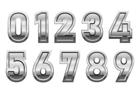 银色数字