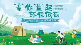 儿童节环保露营海报