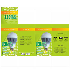 绿色LED灯具包装设计图