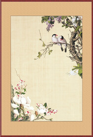 国风工笔国画分层素材 