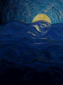 印象派 海洋 天空 阳光 挂画