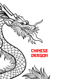 龙线稿图案