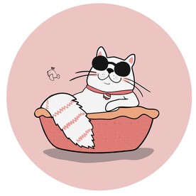 儿童房卡通可爱猫咪装饰画