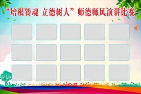 立德树人演讲展板模板