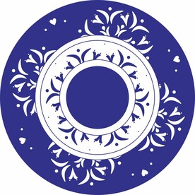 青花瓷盘子  矢量花纹