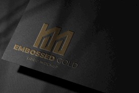 logo样机黑色烫金