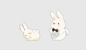 兔子动物可爱元素