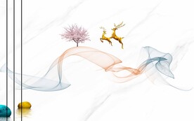 现代石材背景 3D画