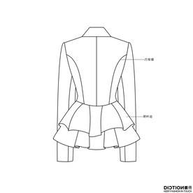 女西装背面