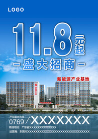 物业科技园园区招商推广单张
