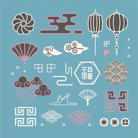           中国风花纹