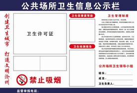 公共场所卫生信息公示栏