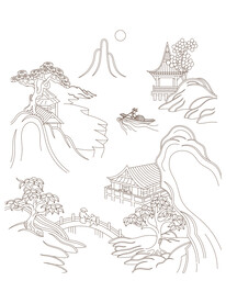 中国风山水