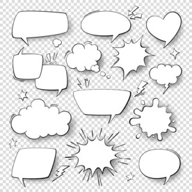 矢量漫画气泡对话框
