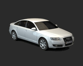 奥迪a6车3d模型 