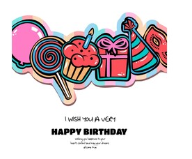 矢量生日元素背景