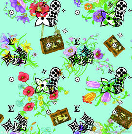 碎花底纹 字母