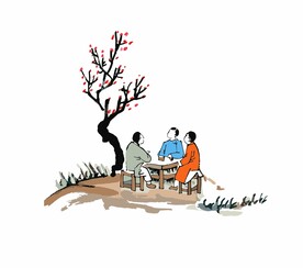 丰子恺漫画 矢量 