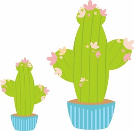 高清矢量仙人掌花