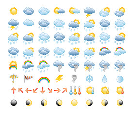 天气预报矢量小图标