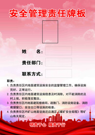 安全管理责任展板