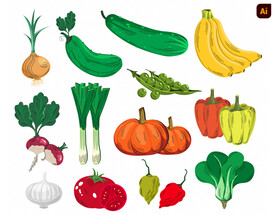 蔬菜手绘素材