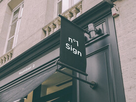 咖啡店招 灯杆牌样机