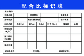 配合比标识牌