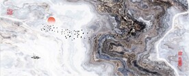 茶室水墨画