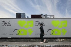 户外海报样机设计