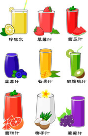 水果汁矢量 