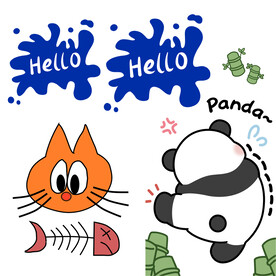 可爱卡通矢量图
